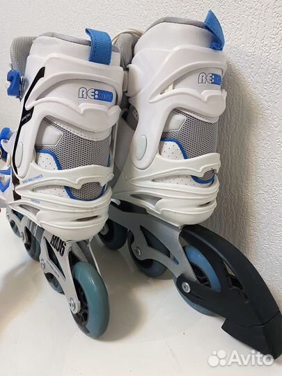 Ролики Reaction 37 размера бело-голубые