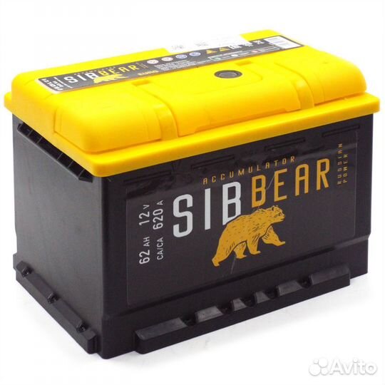 Аккумулятор sibbear LB 62 Ач о.п Форд, Опель