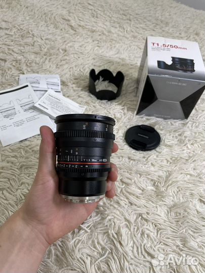 Samyang 1.5 50mm Sony E- mount (новый)