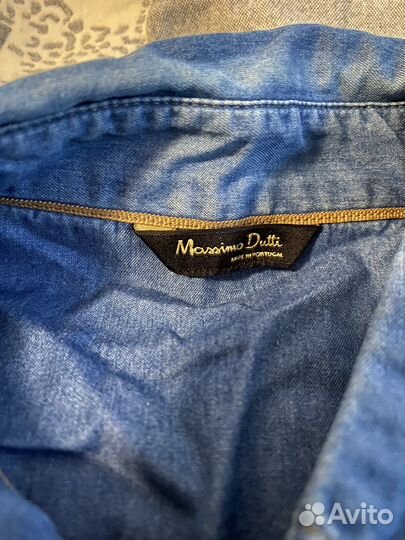 Джинсовая рубашка massimo dutti