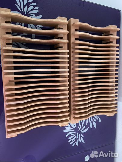 Полка-сушка бамбуковая для посуды Икея