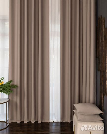 Блэкаут шторы Марсель Крем