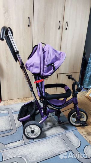 Велосипед-коляска 2 в 1 с ручкой