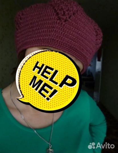 Шапка женская вязаная ручная работа