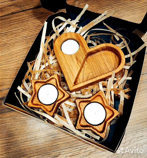 Подсвечник из дерева