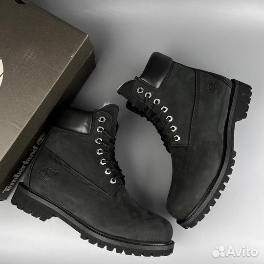 Ботинки Timberland Черные (Зима с мехом )