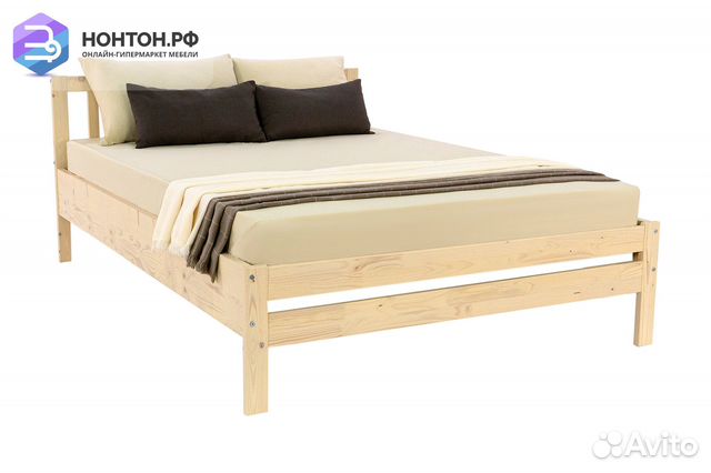 Кровать Массив выбеленная береза