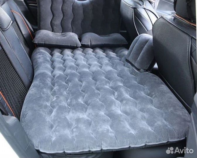 Надувной матрас в машину со спинкой с насосом Люкс