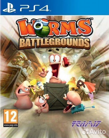 Worms Battlegrounds (PS4, английская версия, бу)