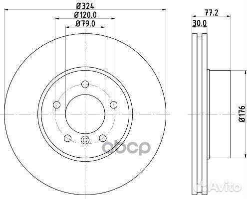 Диск тормозной BMW (brilliance) 5 series (E60)