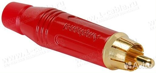 Разъём RCA, кабельный, штекер Amphenol acpr-RED
