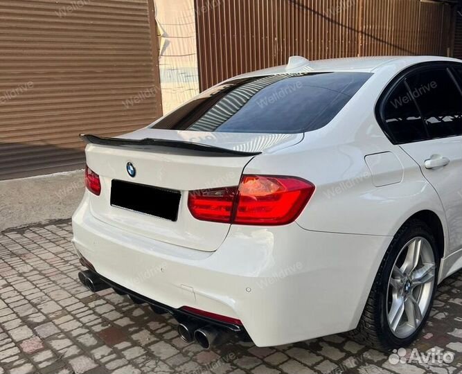 Спойлер BMW 3 F30 стиль PSM черный