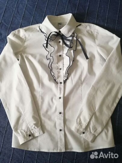 Блузки школьные пакетом 152-158см