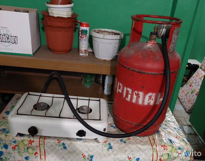 Плита газовая б/у с балоном 27л