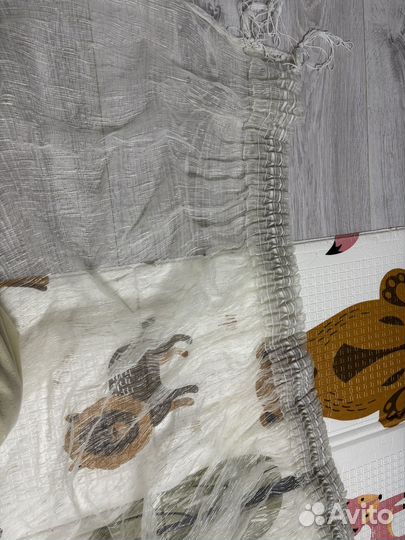 Тюль бу белая