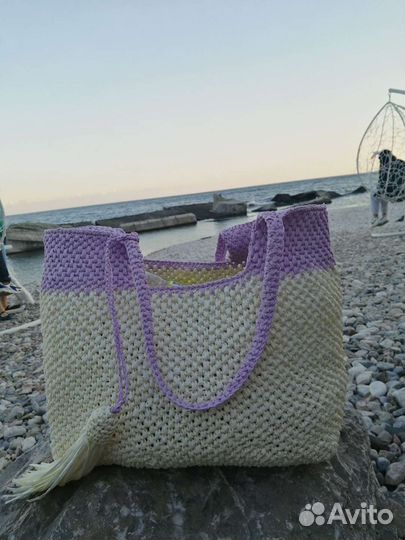 Сумка, шляпы из рафии, ручная работа