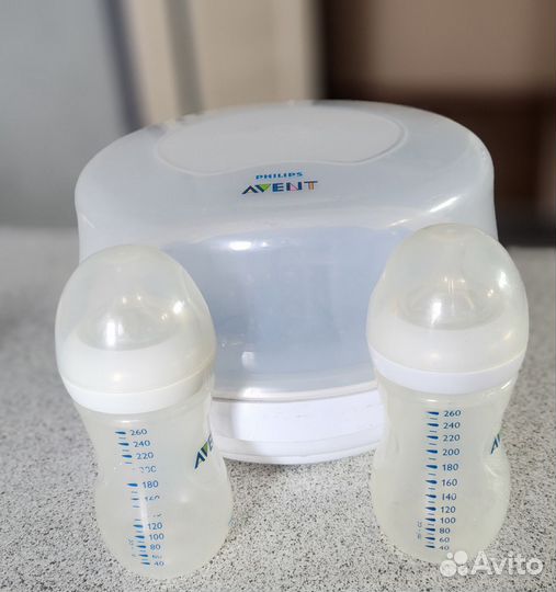 Стерилизатор паровой Philips Avent с бутылочками