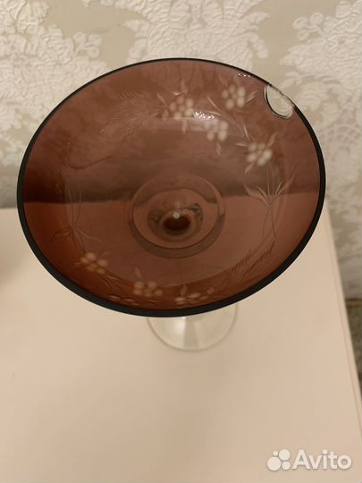Ваза,конфетница марганцево стекло