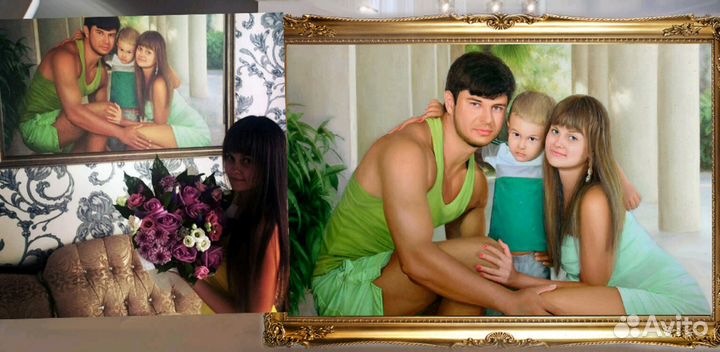 Портрет маслом картины на заказ