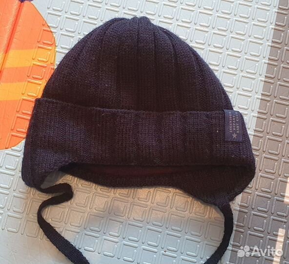 Шапочка для мальчика утеплённая 44-46