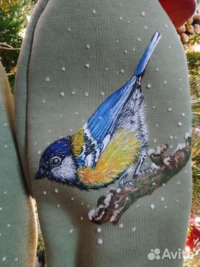 Варежки с ручной росписью