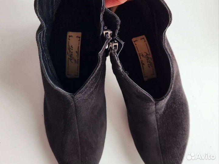 Ботильоны черн 40 замш натур