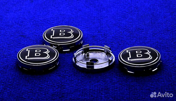 Комплект колпачков brabus 54,56,57,59,60,65мм черн