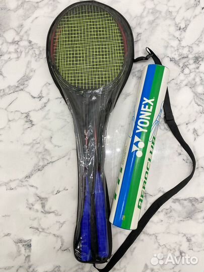 Бамбинтон набор 2 ракетки, 6 воланов, чехол