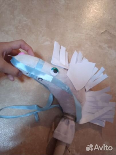 Лошадь самодельная на палке