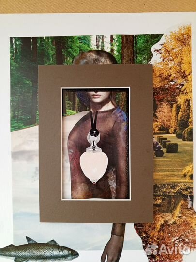 Картина-коллаж абстракция 