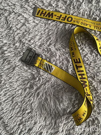 Желтый ремень off white оригинал