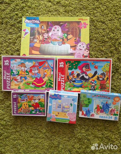 Книги детские, пазлы