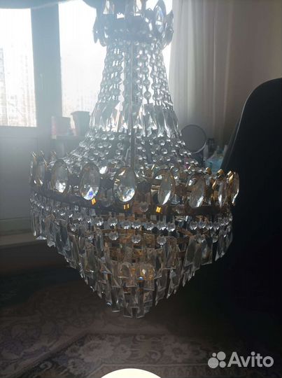 Люстра хрустальная винтажная