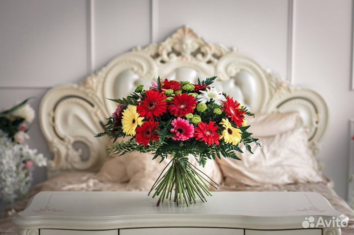 Герберы букет цветы