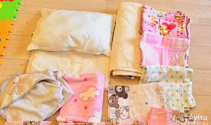 Постельное белье подушка одеяло детское