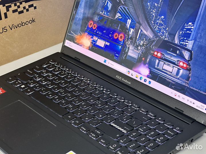 Новый ноутбук э asus Ryzen 5 7520U oled 16Gb DDR5