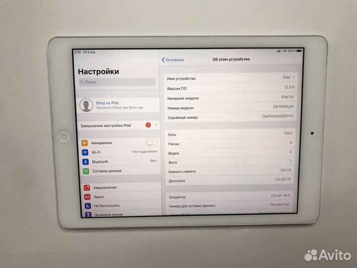 iPad Air 128GB Wi-Fi + SIM Отличный