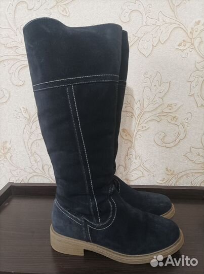 Зимние женские сапоги 38 натуральная замша