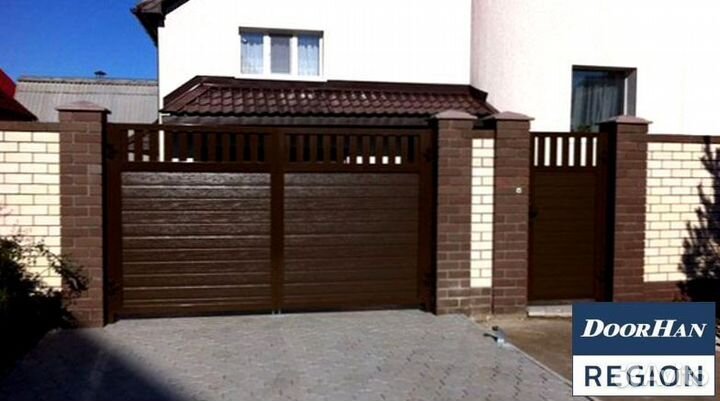 Ворота с калиткой распашные