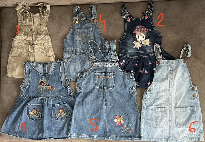 Джинсовое платье сарафан 92-104 (от 1,5 до 5лет)