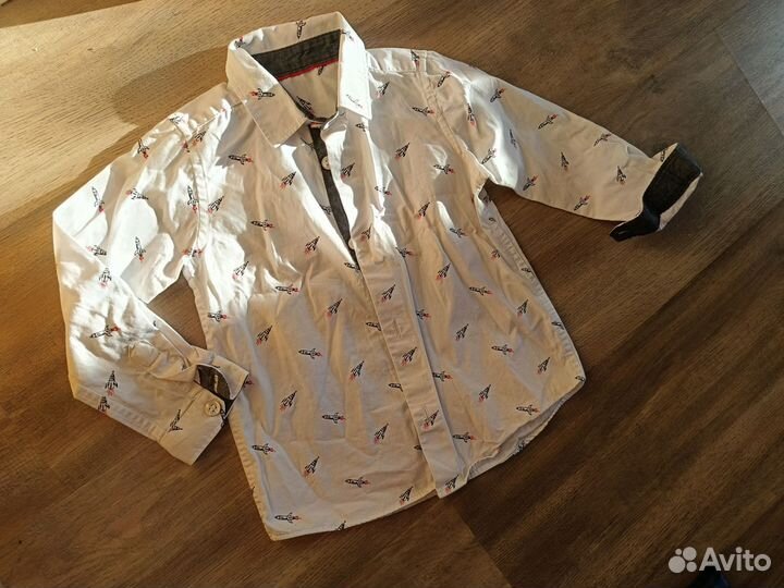 Белая рубашка на мальчика 92 98