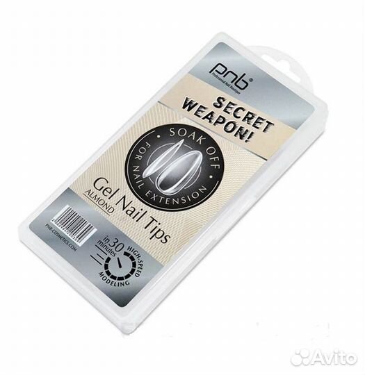 Гелевые типсы для наращивания ногтей Миндаль, раст