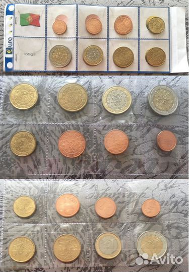 Наборы монет Сан-Марино -Португалия -Ватикан