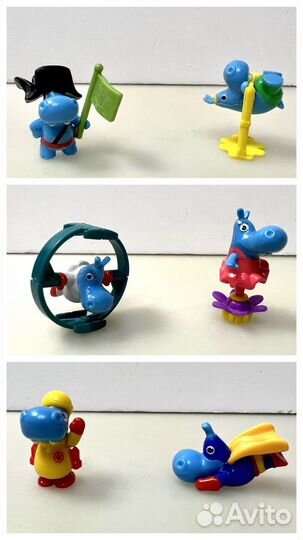 Игрушки Киндер Бегемотики разные коллекции
