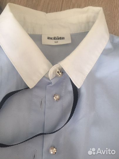 Школьный костюм, брюки, блузка 152