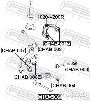 Сайлентблок цапфы chevrolet epica 03- зад.подв