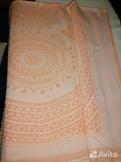 Скатерть натуральный лен и шёлк СССР