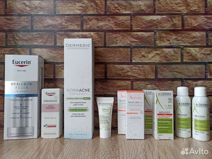 Uriage, Vichy, Avene, Eucerin, A-derma, Bioderma