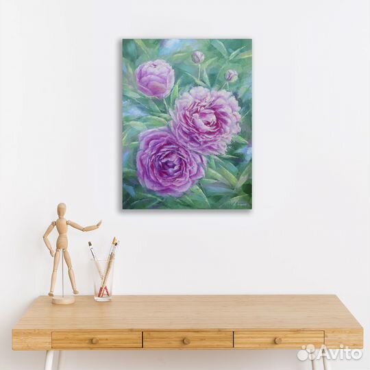 Картина пионы Букет пионов Розовые пионы
