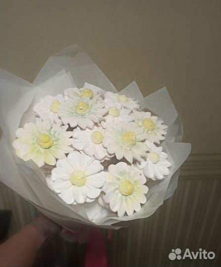 Букет зефирные ромашки